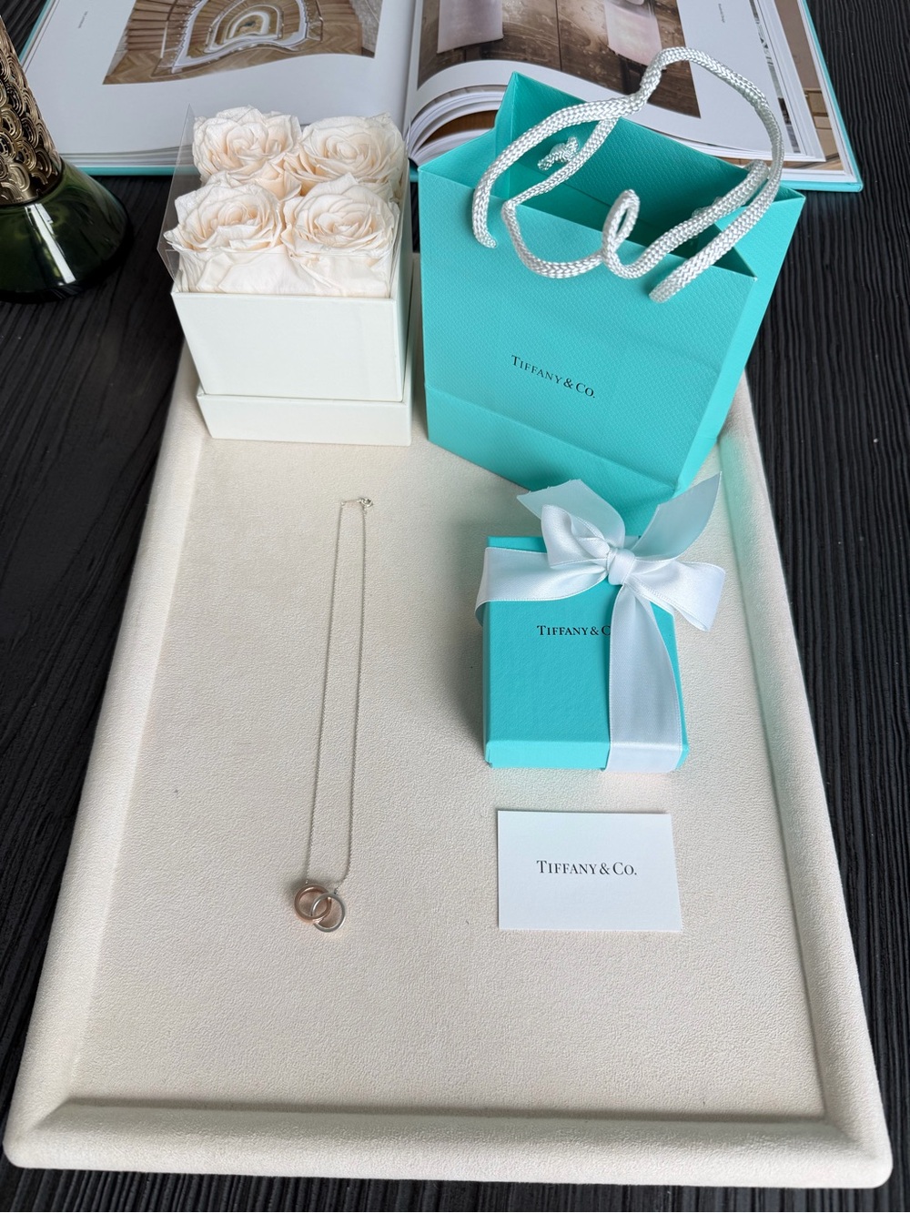 Tiffany & Co. 1837 Interlocking Circles Pendant Necklace Two-Tone 16”